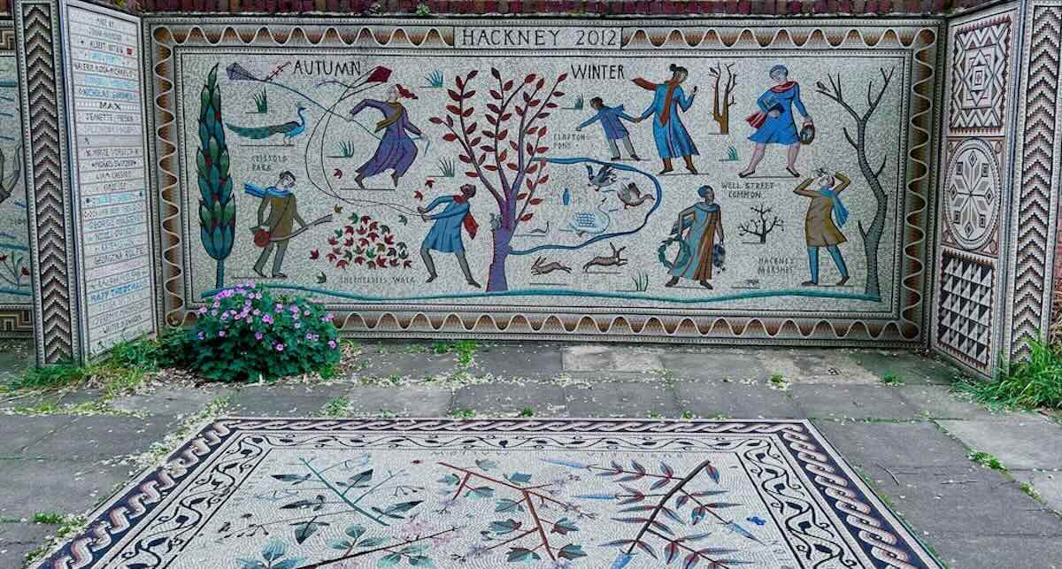мозаїка Лондон Hackney Mosaic Project Shepherdess Walk