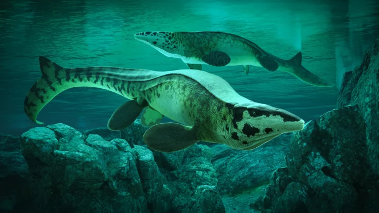 скам'янілість мозазавра Tylosaurus rex ілюстрація