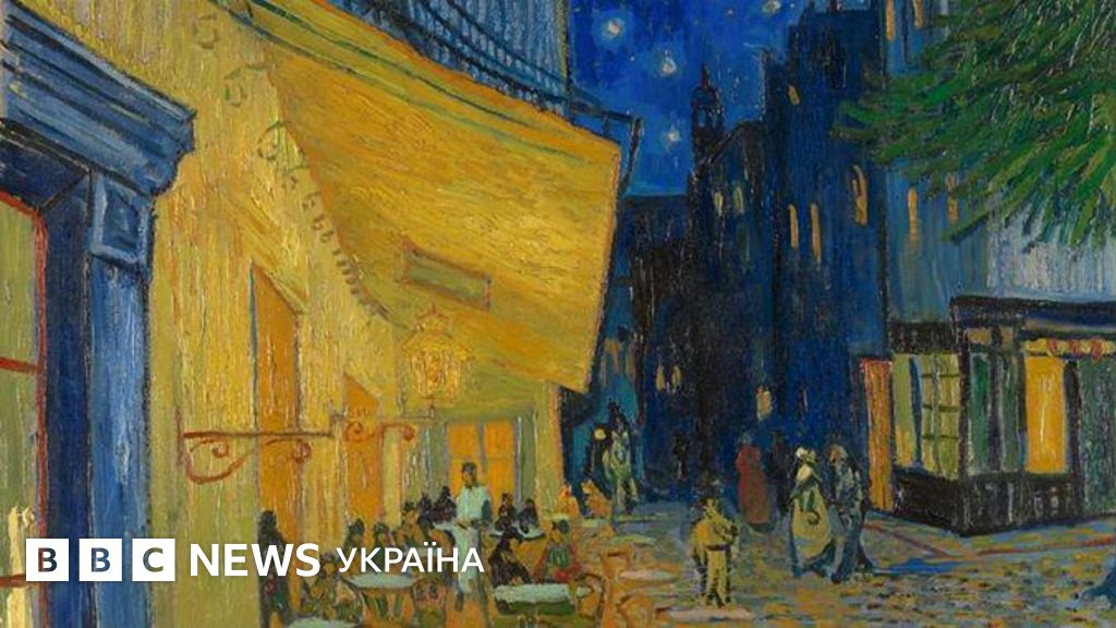 Вінсент ван Гог Нічна тераса кафе зоряне небо деталі картини
